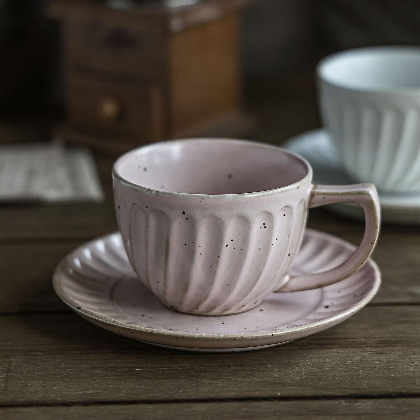 Gohobi Handmade Japanese Stoneware Afternoon tea Coffee Cup and Saucer Set