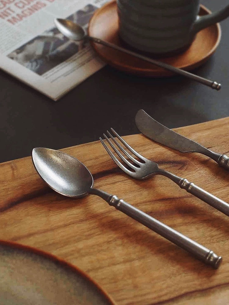 Gohobi Japanese Vintage Stonewashed Stainless Steel Cutlery