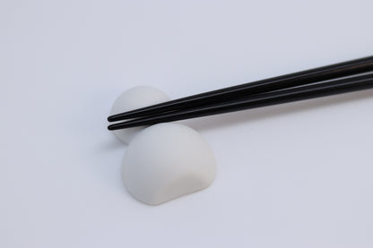 Snowman Chopstick Rest - Unglazed - Ceramic Japan [Made in Japan]