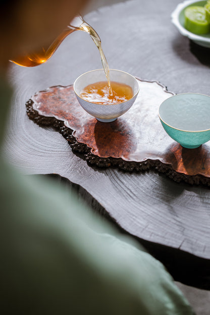 [清本源 x Gohobi Gallery] Lotus Blossom Cup with Coin Pattern Tea Cup