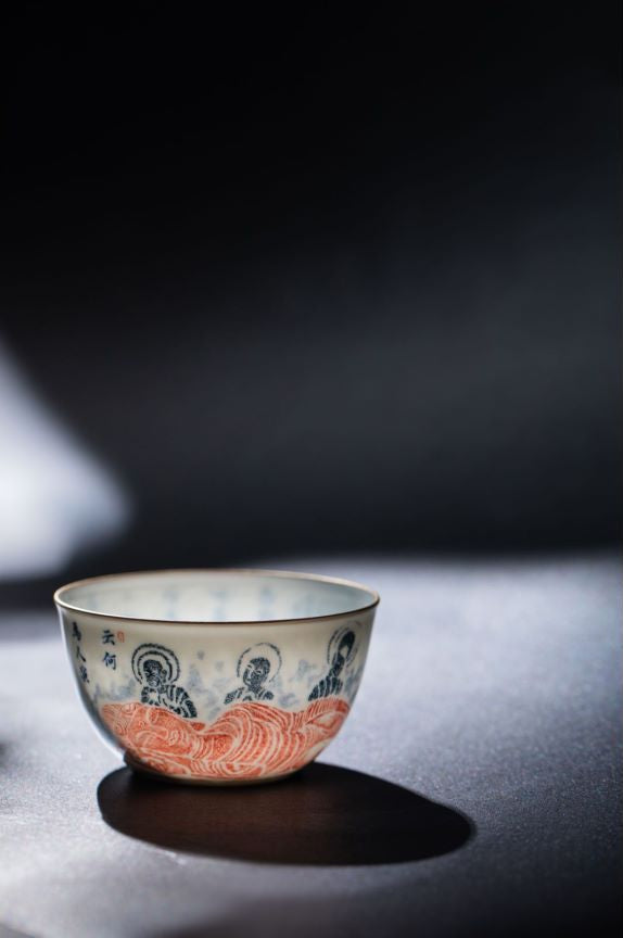 [清本源 x Gohobi Gallery]Moonlight-Lotus Buddha Handcrafted Tea Cup