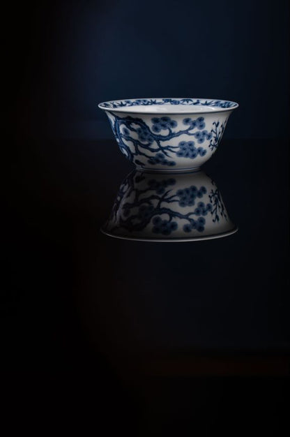 [清本源 x Gohobi Gallery] Blue-and-White Moonflower Pattern with Pine, Bamboo, and Plum Blossom Wash Basin