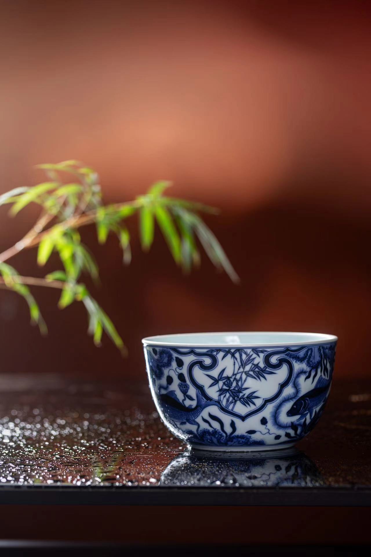 [清本源 x Gohobi Gallery] Nine-Dragons Lotus Fish Pattern Handcrafted Bowl