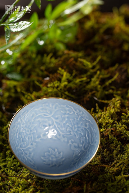 [清本源 x Gohobi Gallery] Blue Lotus Vine Teacup