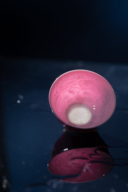 [清本源 x Gohobi Gallery] Inner-Molded Water Ripple Cups in Rouge Red / Lemon Yellow – Set of Two