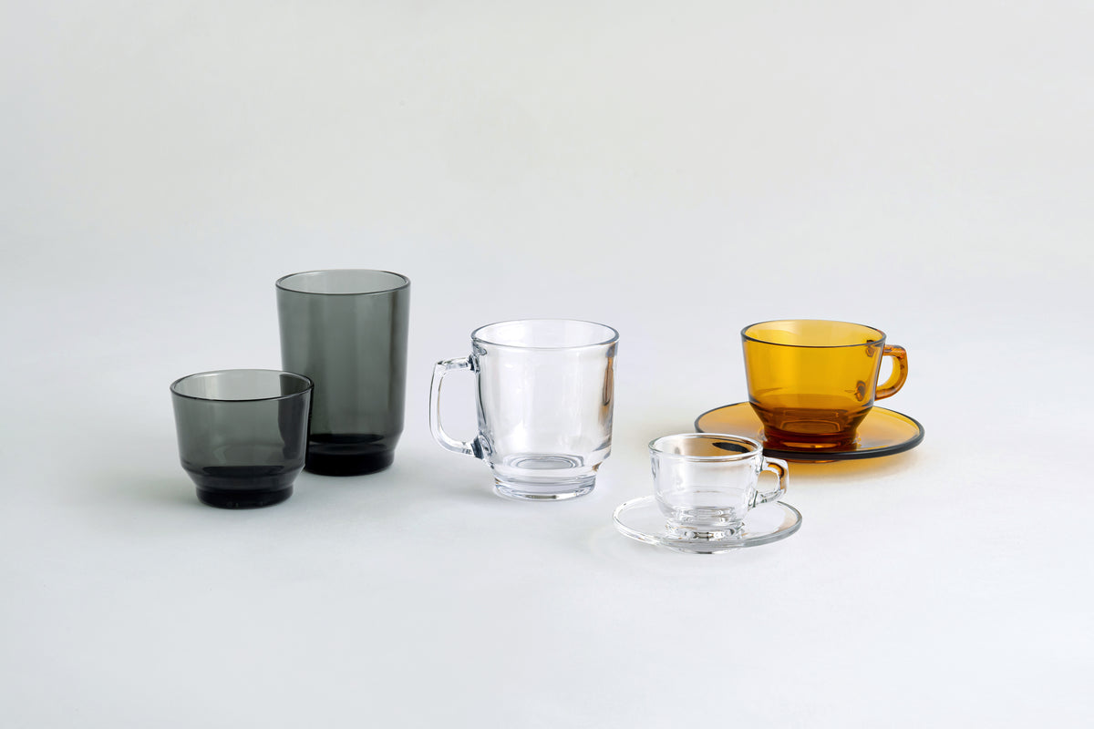 Kinto LUX glass expresso cup 80ml/ cup 250ml / mug 280ml/ 360ml Saucer 110mm/ 150mm