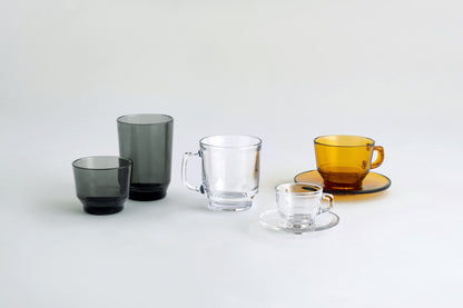 Kinto LUX glass expresso cup 80ml/ cup 250ml / mug 280ml/ 360ml Saucer 110mm/ 150mm