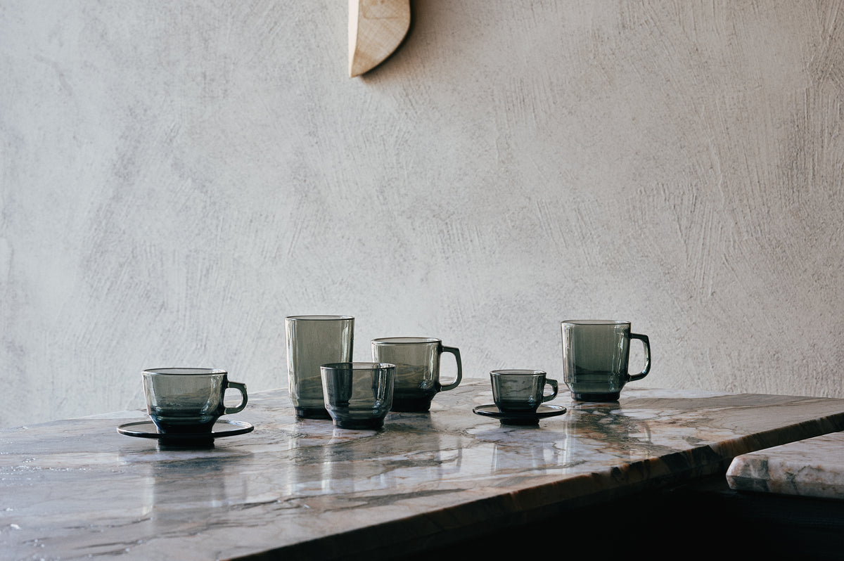 Kinto LUX glass expresso cup 80ml/ cup 250ml / mug 280ml/ 360ml Saucer 110mm/ 150mm