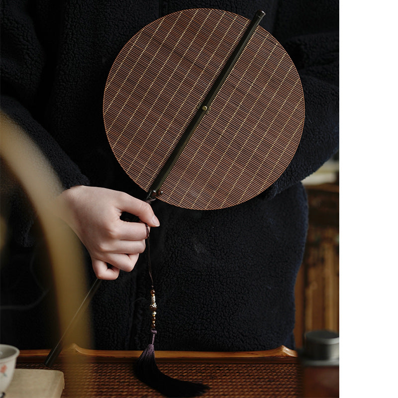 Gohobi Handmade Woven Bamboo Round Fan – Chinese Hanfu Hand Fan