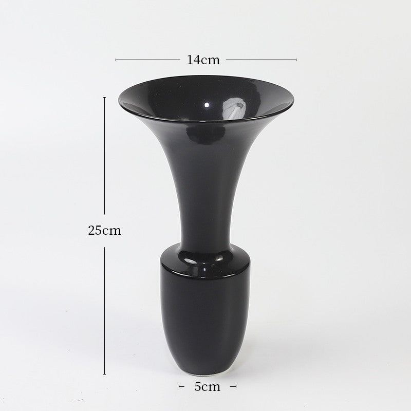 Gohobi Japanese Ikebana Flower Arranger Vase – Minimalist Ceramic Decorative Vessel