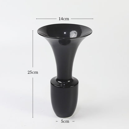 Gohobi Japanese Ikebana Flower Arranger Vase – Minimalist Ceramic Decorative Vessel