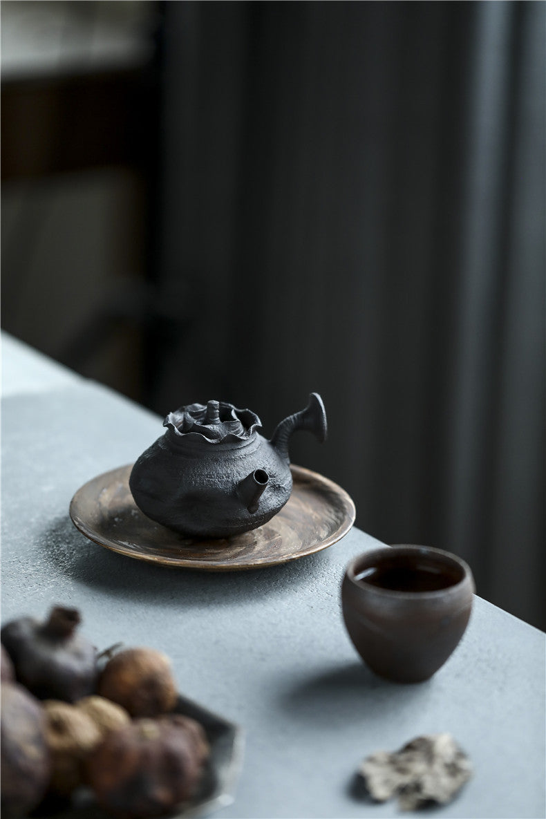 Gohobi Handmade Japanese Style Purple Clay Black Teapot