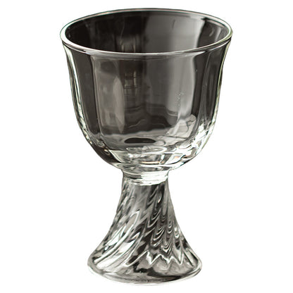 Gohobi High Borosilicate Glass Flower-Rim Swirl-Base Tall Footed Master Cup – Heat-Resistant Gongfu Tea Cup