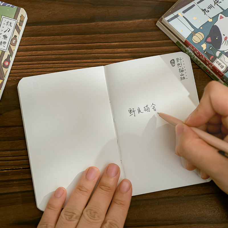 Gohobi Japanese Cat Magnetic Notebook, Monthly Planner, Study Notebook, Pocket Diary