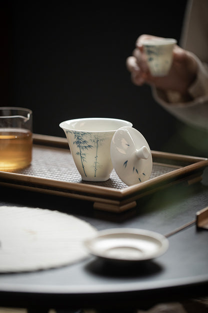 Gohobi Hand-Painted Bamboo Celadon Gaiwan