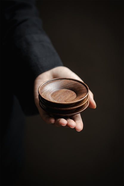 Gohobi Black Walnut Wood Tea Coaster – Solid Wood Heat Insulation Tea Mat