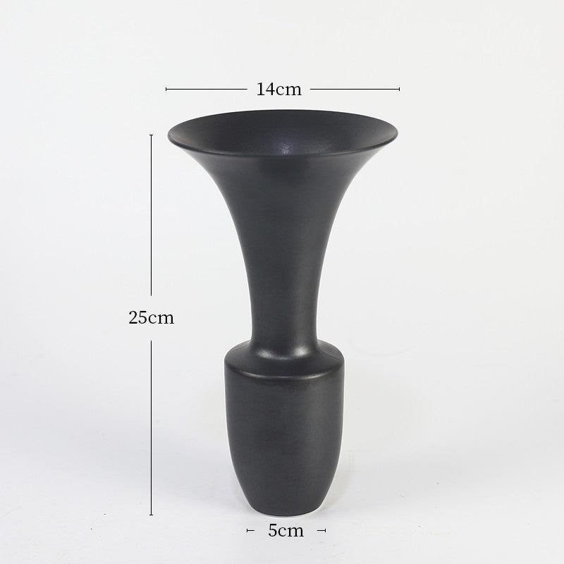 Gohobi Japanese Ikebana Flower Arranger Vase – Minimalist Ceramic Decorative Vessel