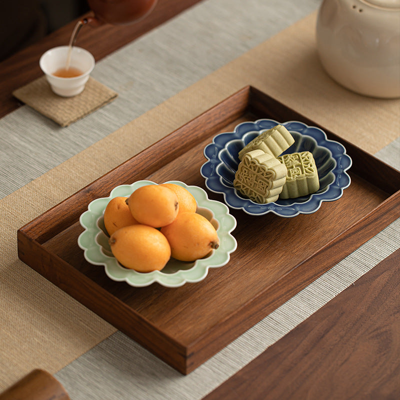 Gohobi, petite assiette de fruits glacés japonais traditionnels - Chrysanthème 001