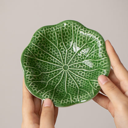 Gohobi Traditional Japanese Glazed Fruit Nuts Small Plate - Hibiscus 004