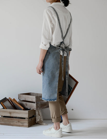 Gohobi Heavy-Duty Cotton Canvas Denim Apron