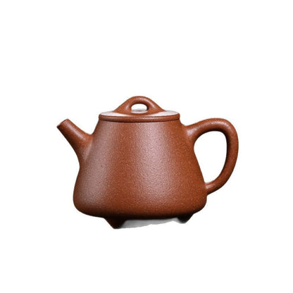 [Chingshui Tang 青水堂] Handmade Yixing Zisha Sandy Purple Clay Teapot 150ml – Original Ore Golden Jiangpo Clay Gaoshi Piao Teapot, Lightweight Body for Gongfu Tea Brewing