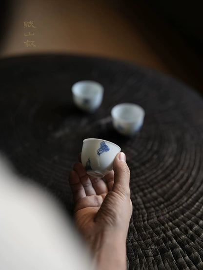 [賦山敘 x Gohobi] Blue and White "Cabbage" Small Tea Cup