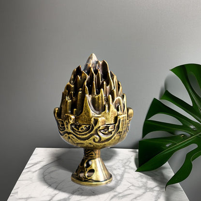 Gohobi Mountain Brass Incense Holder