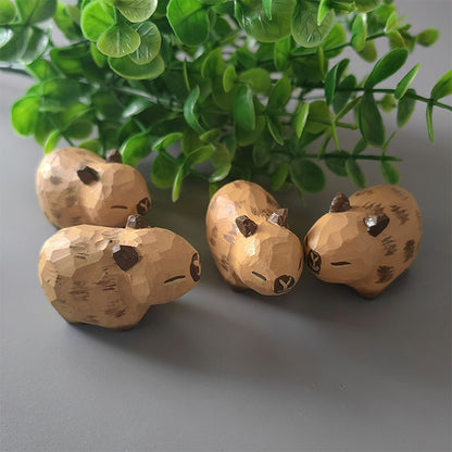 Gohobi Handcrafted Wooden Capybara Ornament