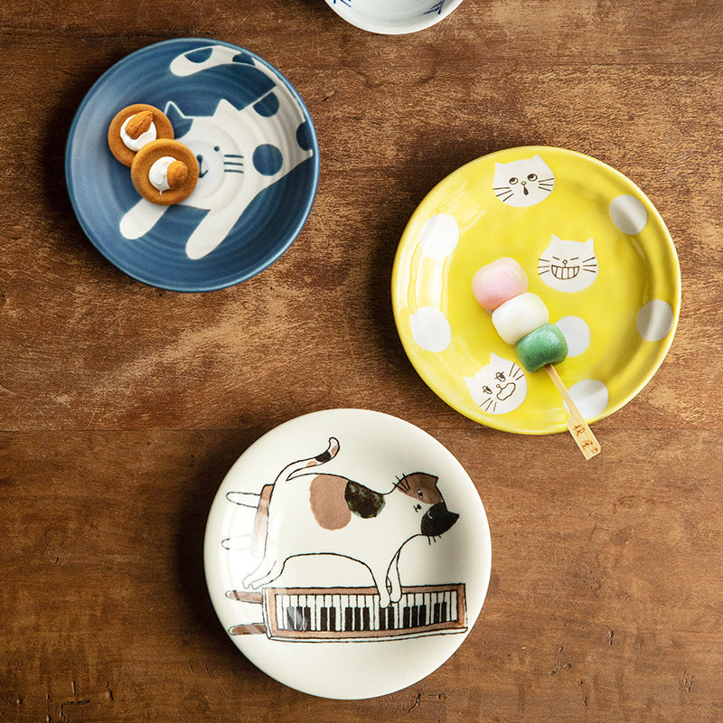[Made In Japan] Gohobi Japanese Cats Plate