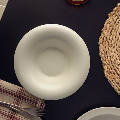 Assiette à soupe occidentale peinte Jinshu mate de 7,5 pouces, assiette à légumes ménagère, hôtel, restaurant, vaisselle en céramique