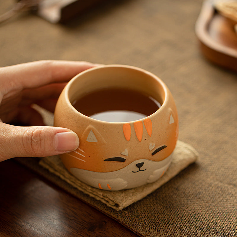 Gohobi Hand-painted Cat Master Tea Cup Coffee Mug