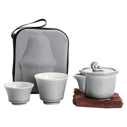 Gohobi Japanese Style Ice Grey Gaiwan Tea Set 003
