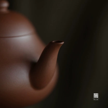 [賦山敘 x Gohobi] Handmade Chaozhou-Style Yixing Zhuni Red Zisha Clay Teapot – Original Ore Small Pear Shape Zisha Gongfu Teapot