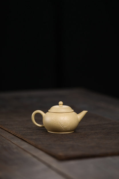 [Chingshui Tang 青水堂] Handmade Yixing Green Zisha Clay Xiaoping Teapot – 100ml Original Ore Benlu Caly with Inner Filter, Semi-Handmade Thin-Walled Gongfu Teapot