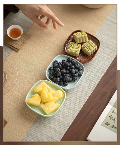 Gohobi Traditional Japanese Glazed Fruit Nuts Small Plate - Wave 009