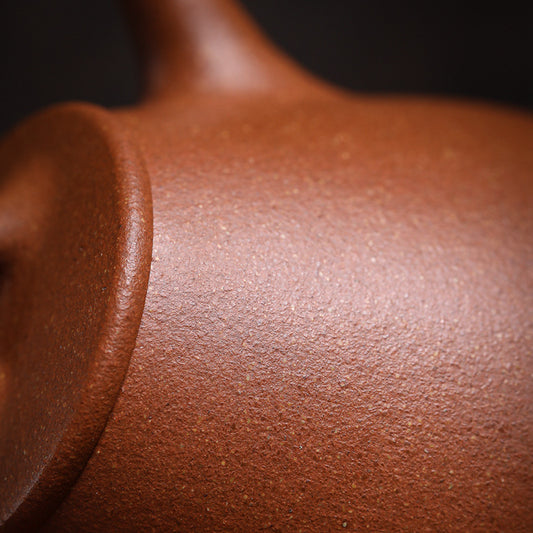 [Chingshui Tang 青水堂] Handmade Yixing Zisha Sandy Purple Clay Teapot 150ml – Original Ore Golden Jiangpo Clay Gaoshi Piao Teapot, Lightweight Body for Gongfu Tea Brewing