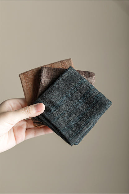 Torchon Gongfu en coton et lin teint à la main Gohobi