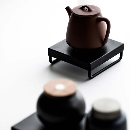 Gohobi Japanese-style Wabi-Sabi Black Square Iron Tray 006