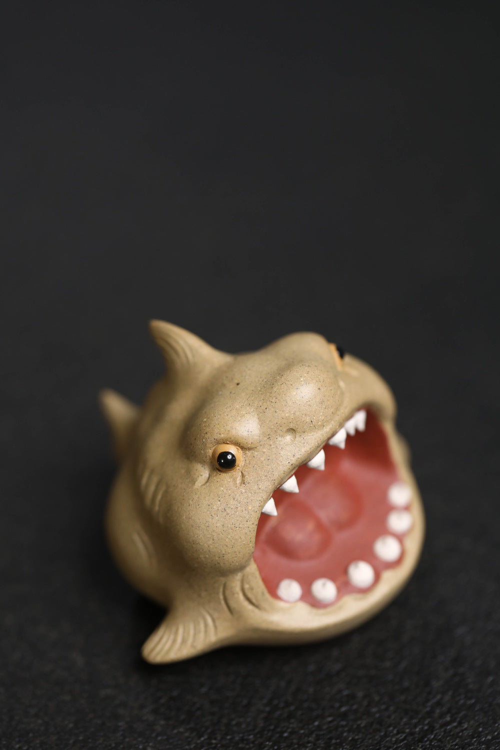 Gohobi Handmade Ceramic YiXing Clay Shark Fish Ornament Tea pet