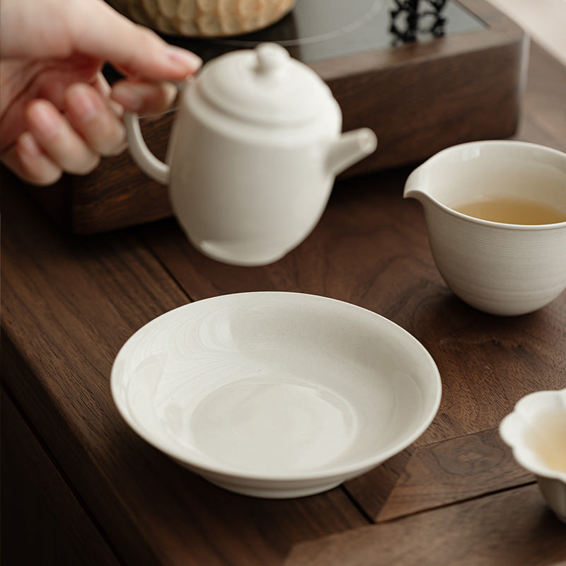 Gohobi Plant Ash Ceramic Multi-Purpose Tea Disc – Gongfu Dry Brewing and Refreshment Plate