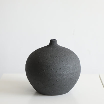 Gohobi Handmade New Chinese Style Coarse Pottery Vase