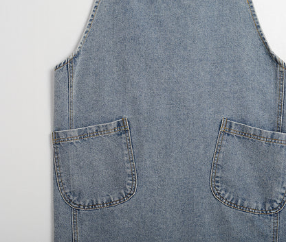 Gohobi Japanese Style Washed Denim Cotton Apron
