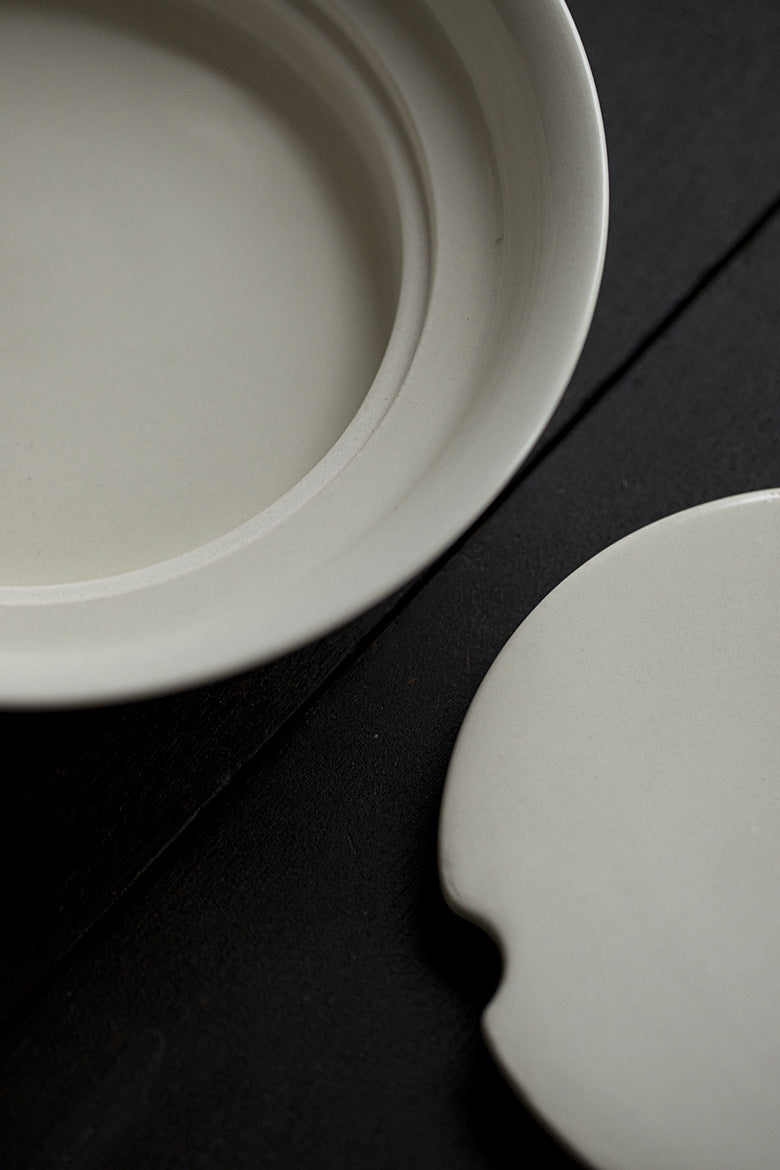 Gohobi Grass Ash Glaze Ceramic Large Tea Tray