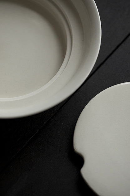 Gohobi Grass Ash Glaze Ceramic Large Tea Tray