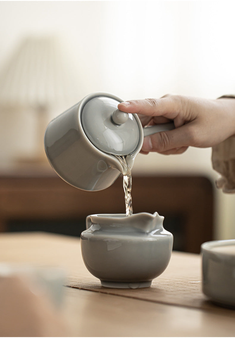 Gohobi Japanese Style Ice Grey and Green Tea Set 001