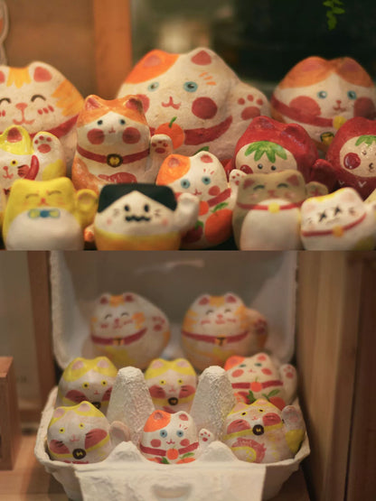 Gohobi x Little Diary Handmade Ceramic Lucky Cat