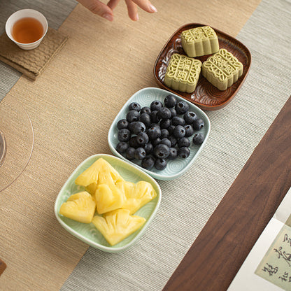 Gohobi Traditional Japanese Glazed Fruit Nuts Small Plate - Wave 009