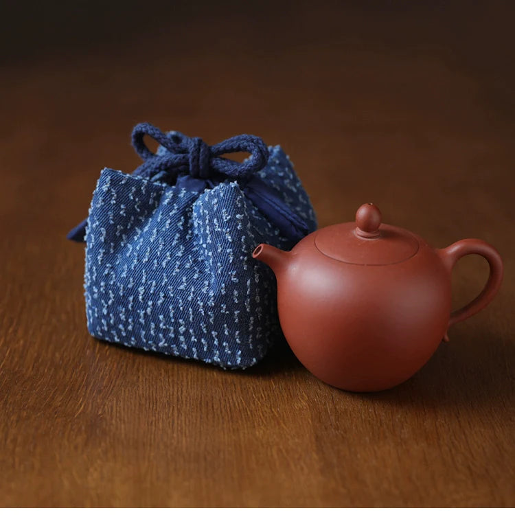 Gohobi Denim Mini Teaware Storage Travel Bag