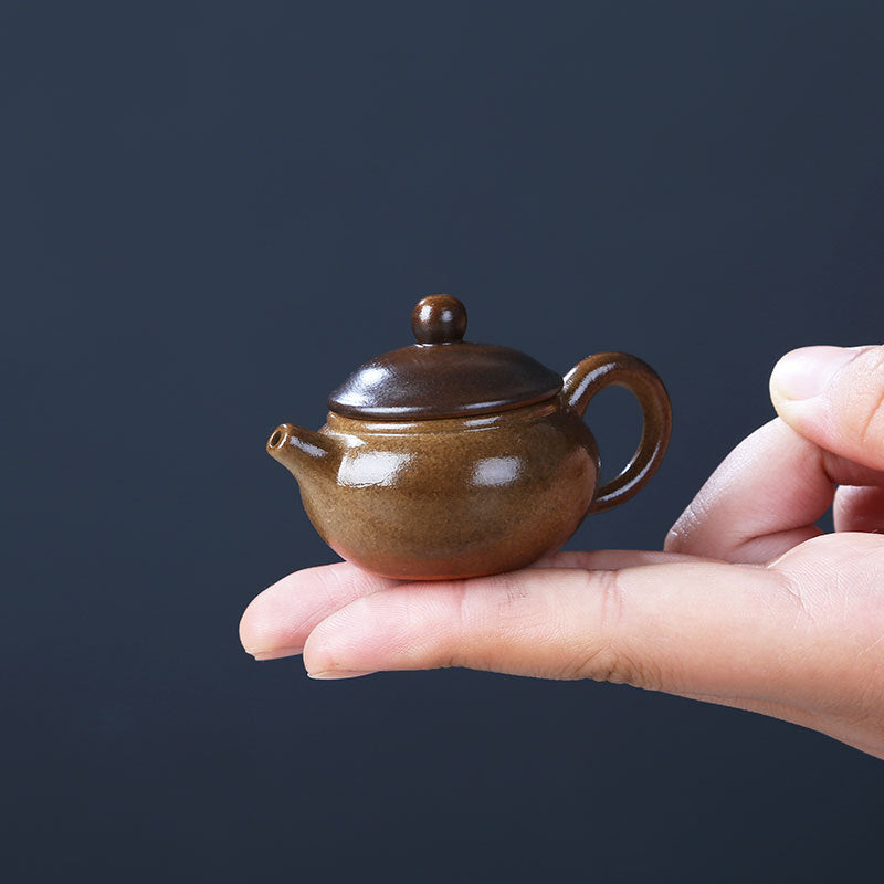 Gohobi Handmade Ceramic YiXing Clay Mini Teapot Ornament Tea pet