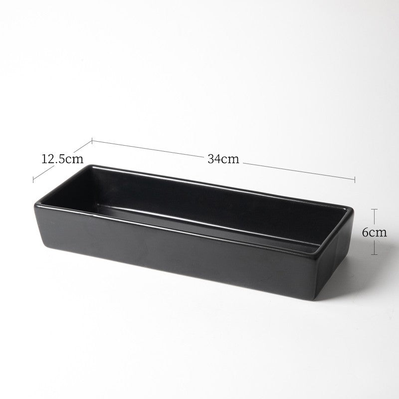 Gohobi Rectangular Ikebana Ceramic Vase – Japanese Style Flower Arrangement Vessel